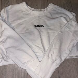 Bench Women's Classic White Crew Neck Sweater